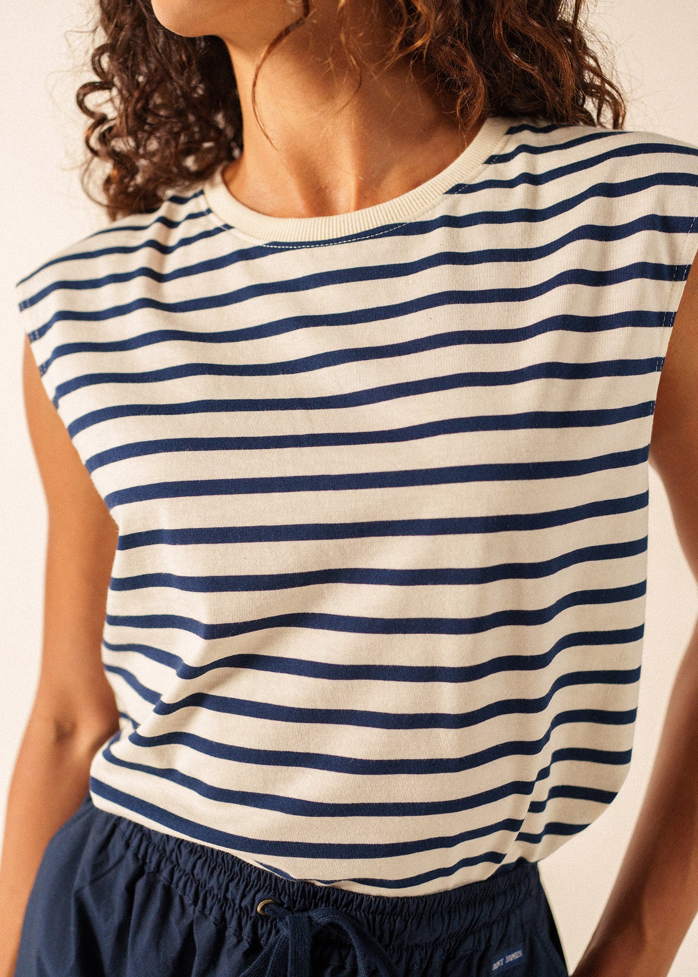 Banyuls T-shirt (ECRU/MARINE) - Image 4