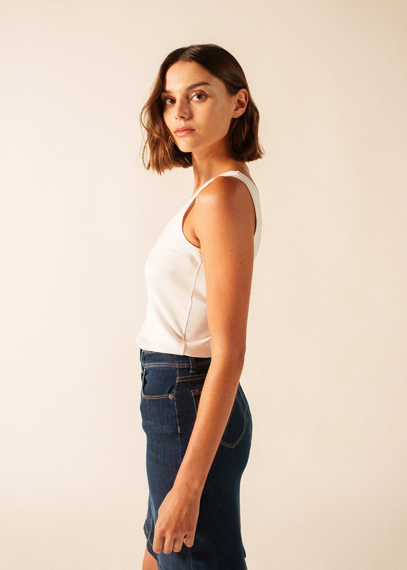 Bastia sleeveless top (BLANC) - Image 3