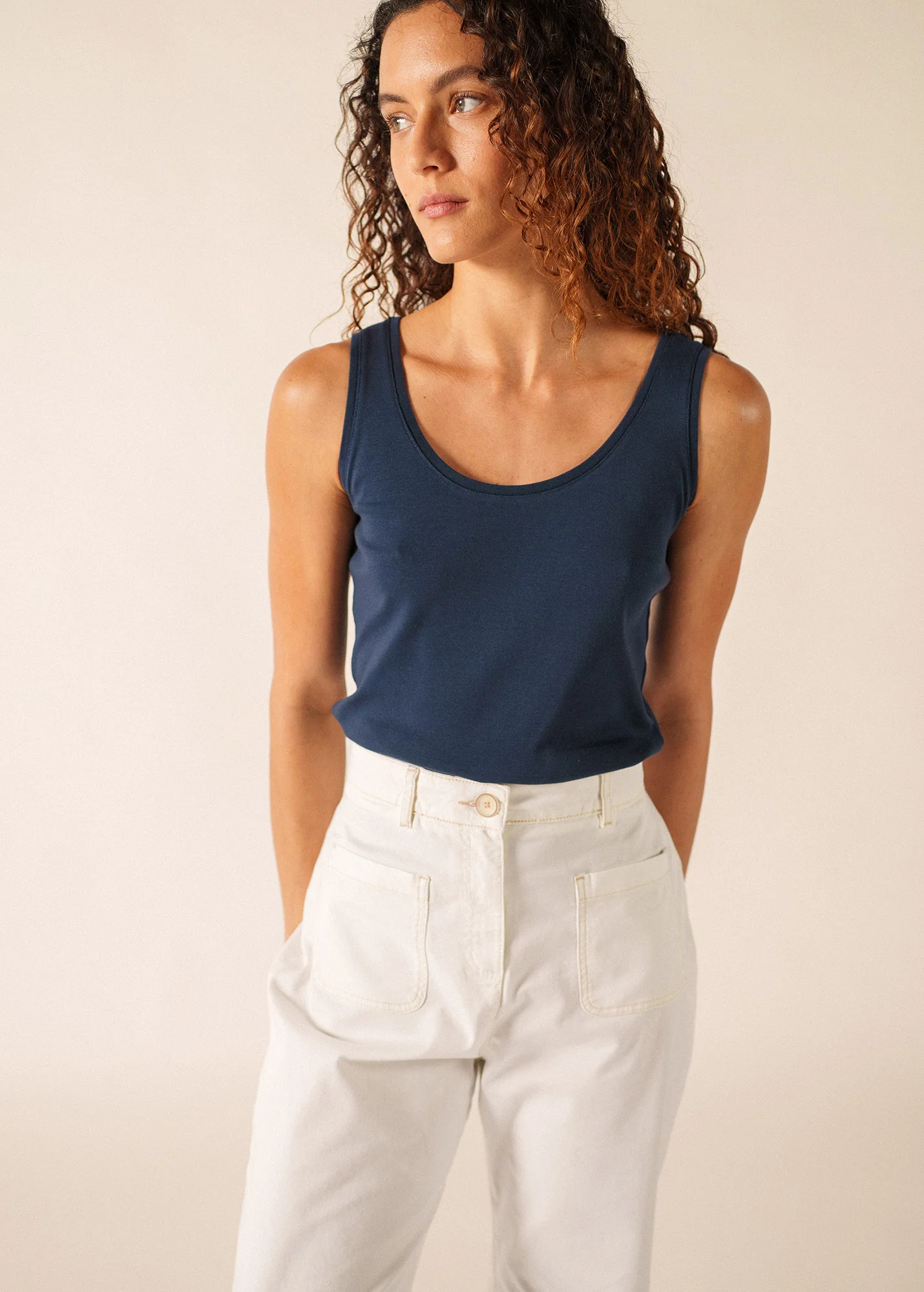 Bastia sleeveless top (MARINE) - Image 3