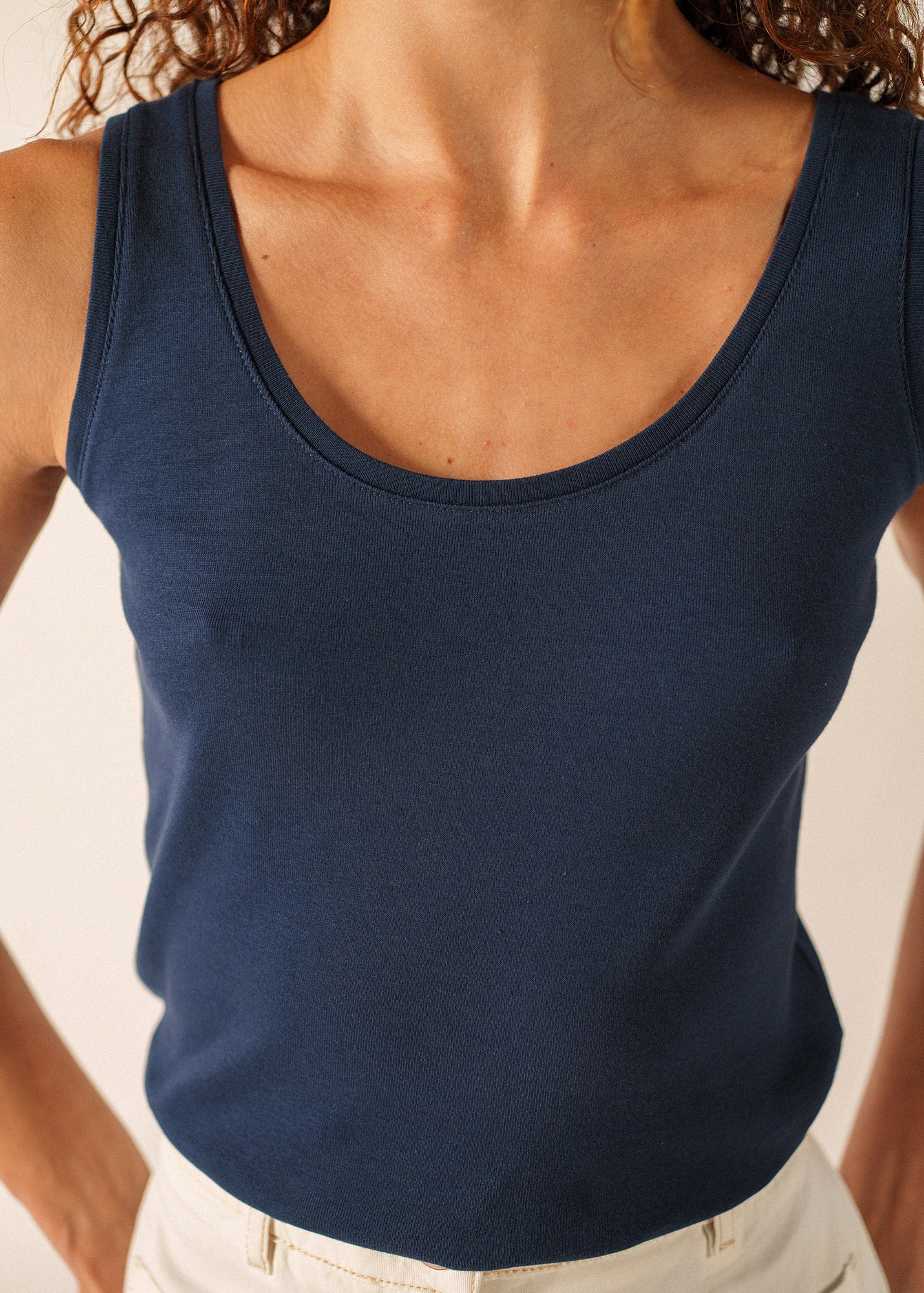 Bastia sleeveless top (MARINE) - Image 4