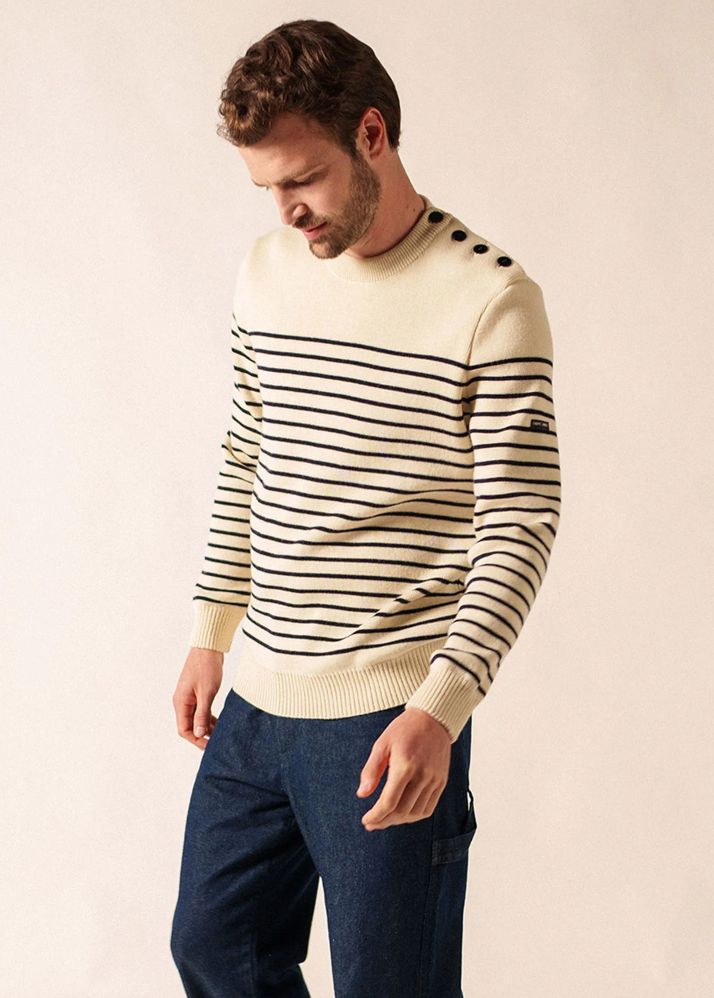 Binic sailor jumper (ECRU/MARINE) - Image 3