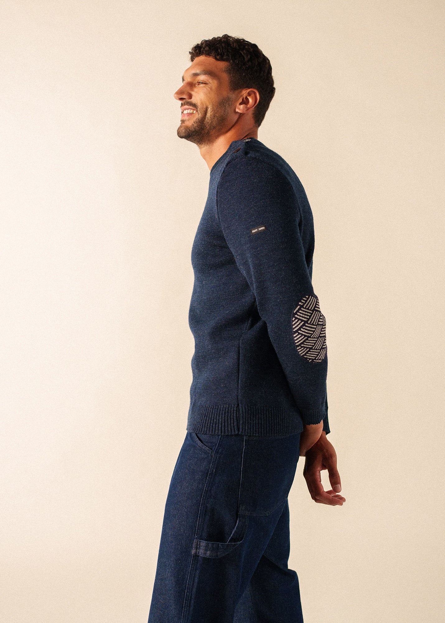 Cancale Equipage sailor jumper (BLEU CHINE/ECRU) - Image 3