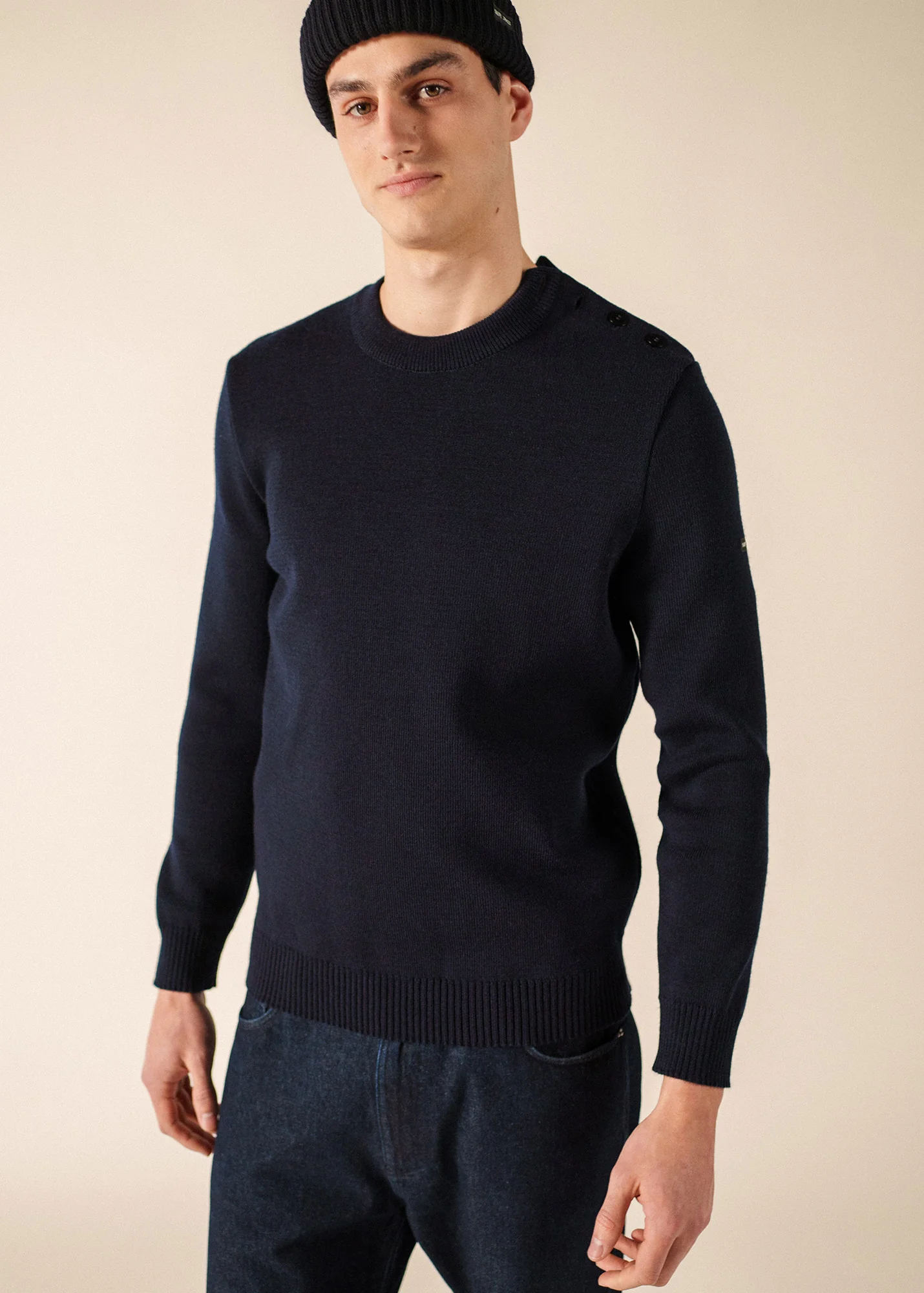Cancale Equipage sailor jumper (MARINE/ECRU) - Image 3