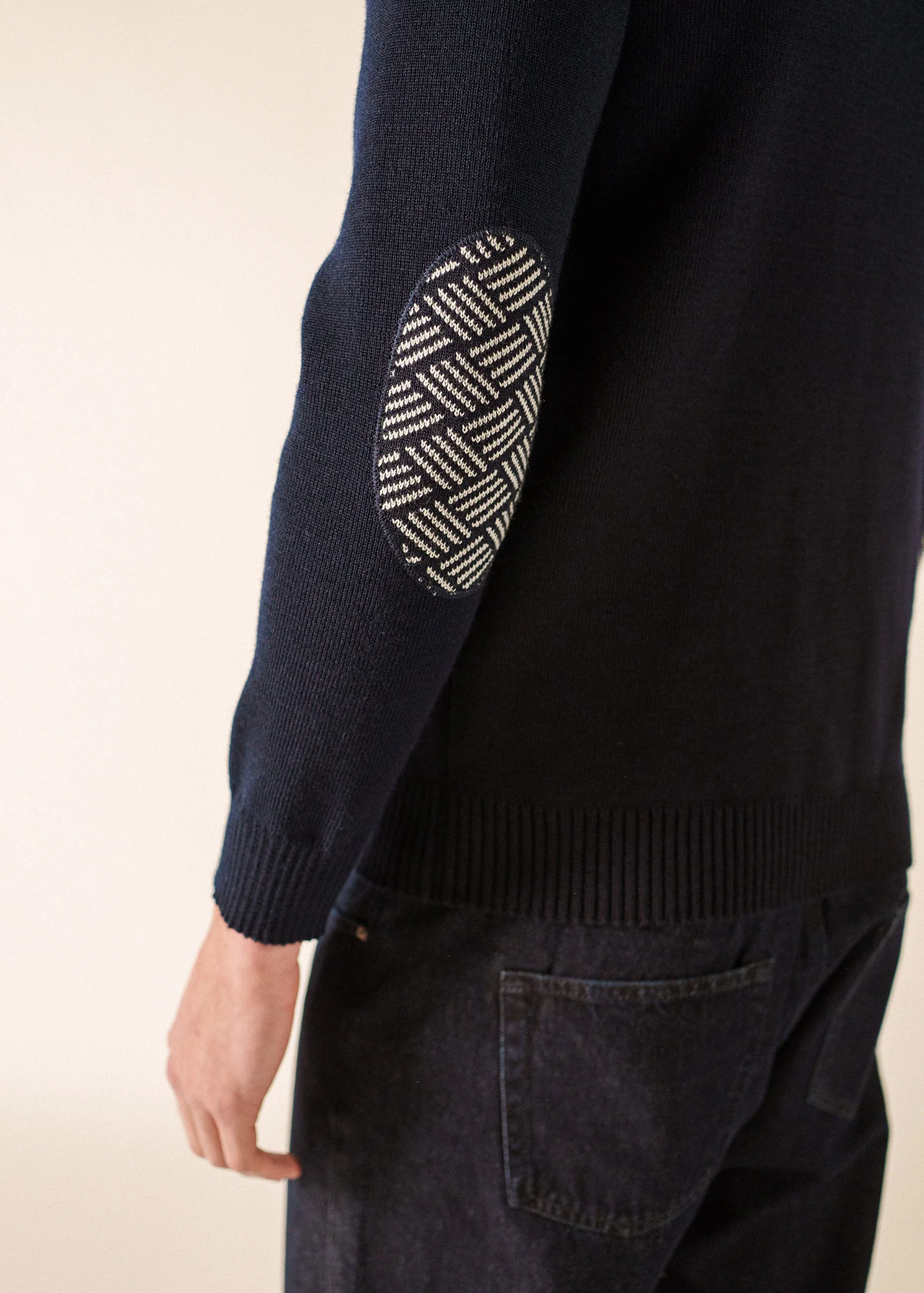 Cancale Equipage sailor jumper (MARINE/ECRU) - Image 4