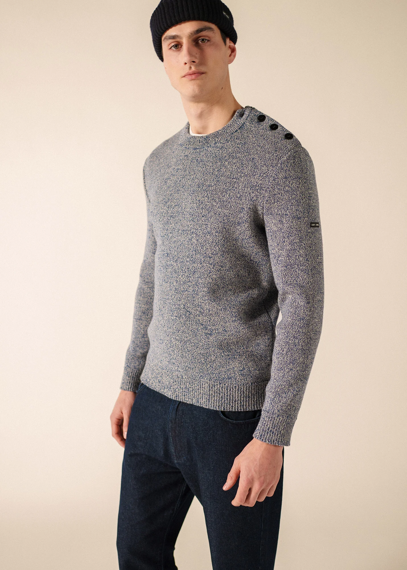 Cancale sailor jumper (JEAN/ECRU) - Image 3
