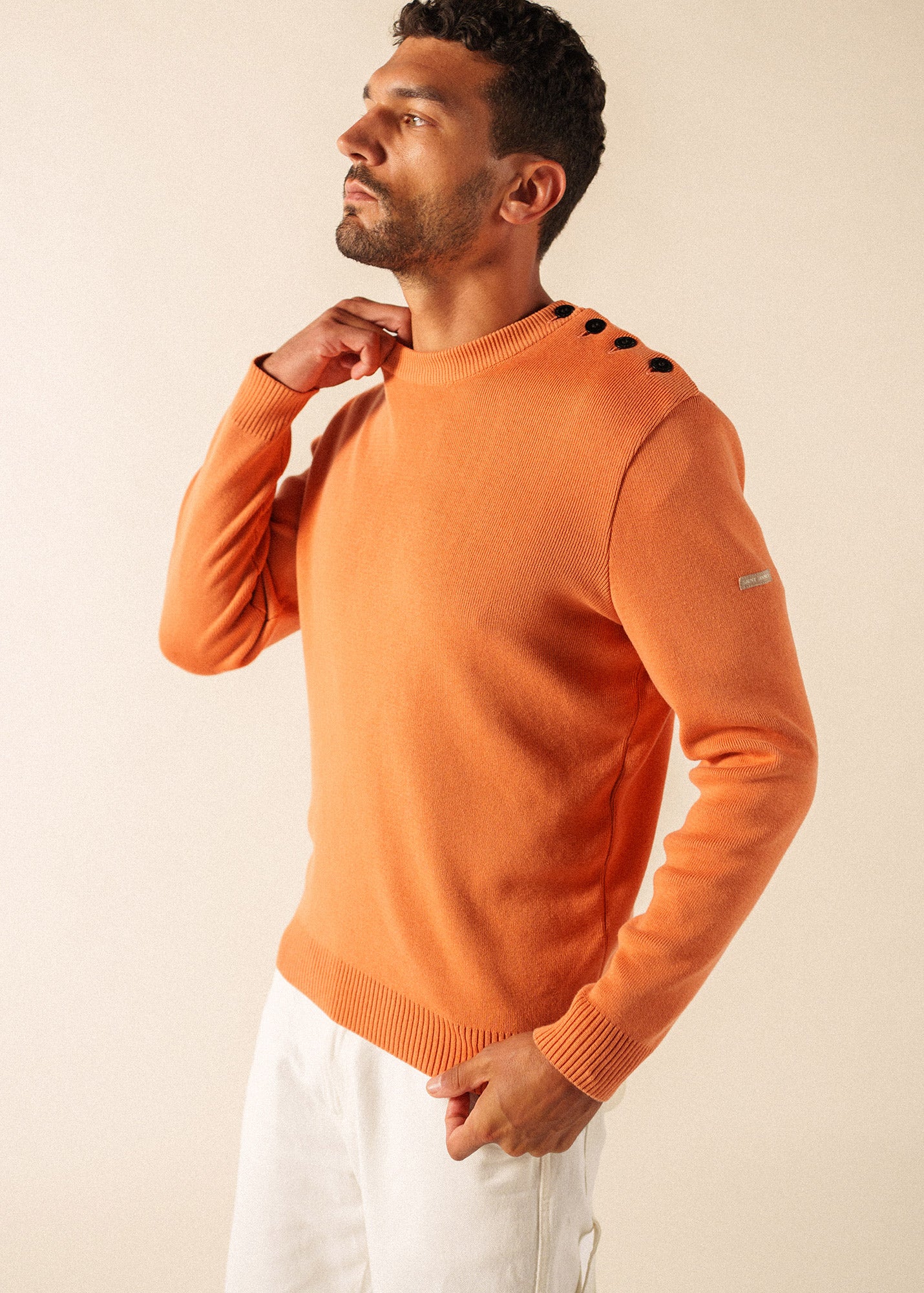 Cancale cotton sailor jumper (ARGILE) - Image 3