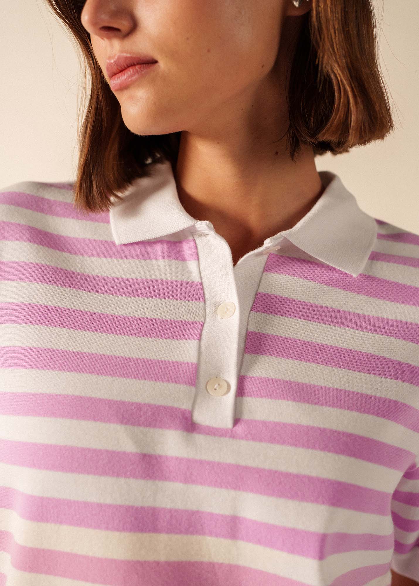 Carola polo shirt (BLANC/NACRE) - Image 4