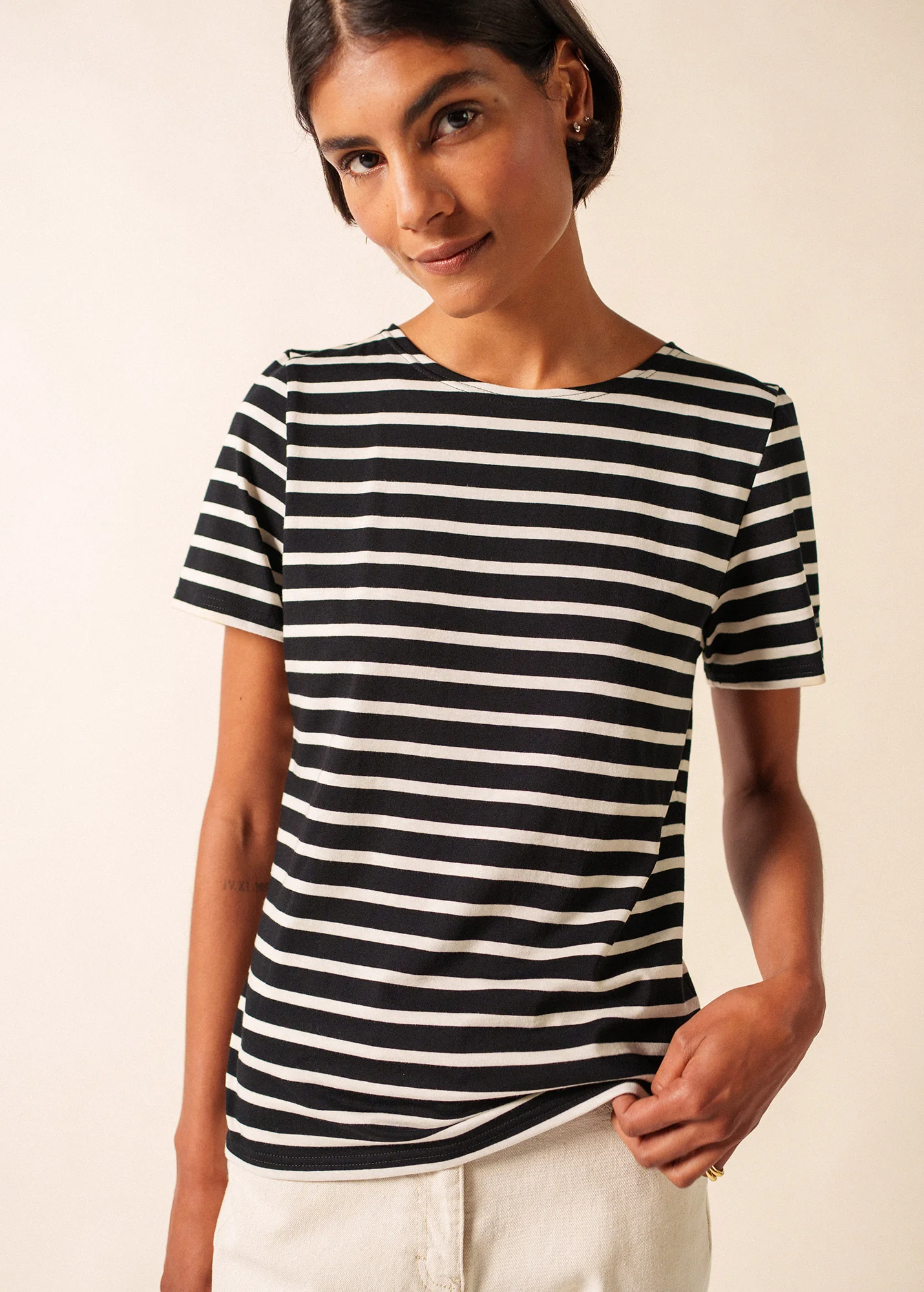 Etrille Breton shirt (NOIR/ECRU) - Image 3