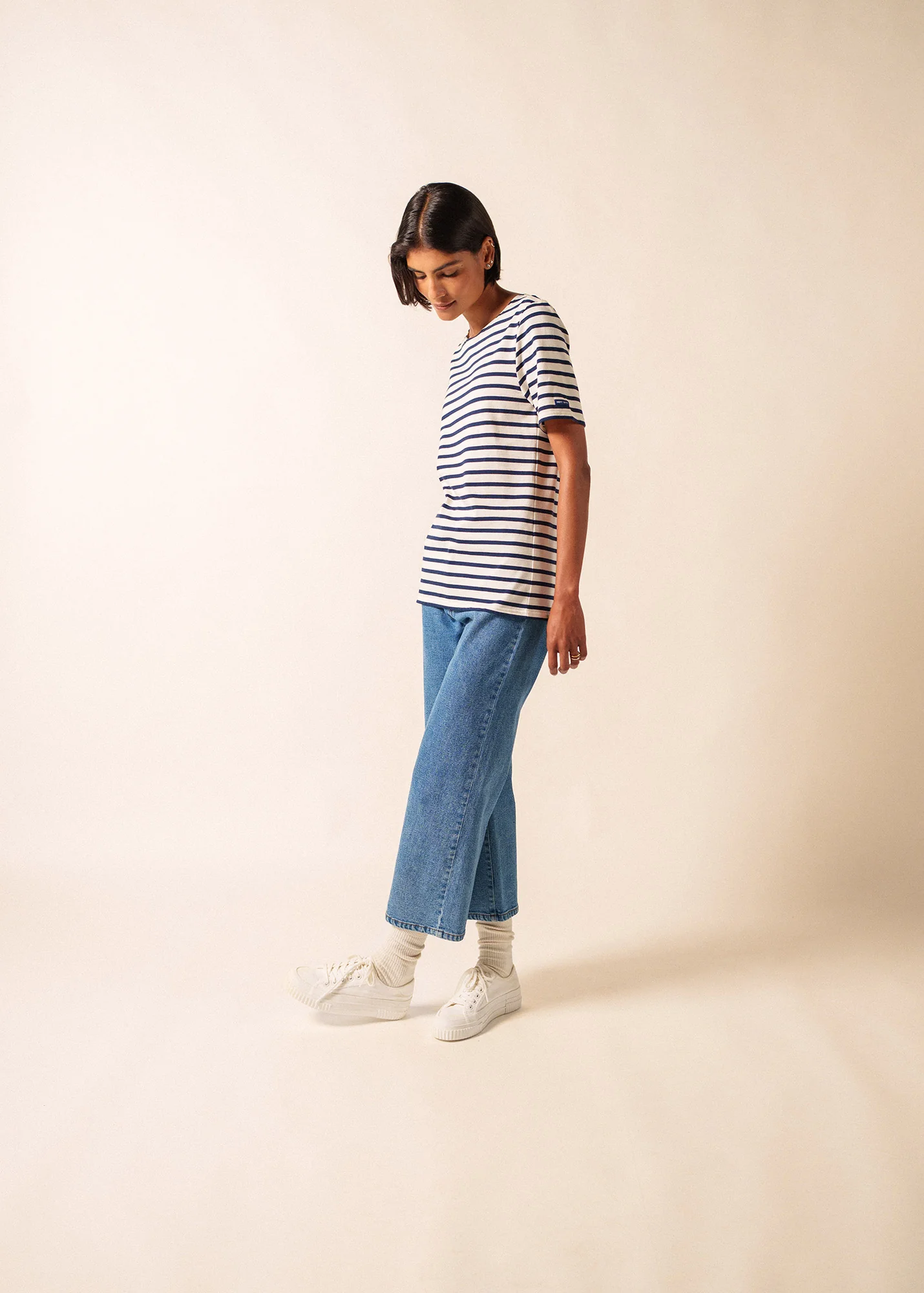 Levant Breton shirt (ECRU/MARINE) - Image 4