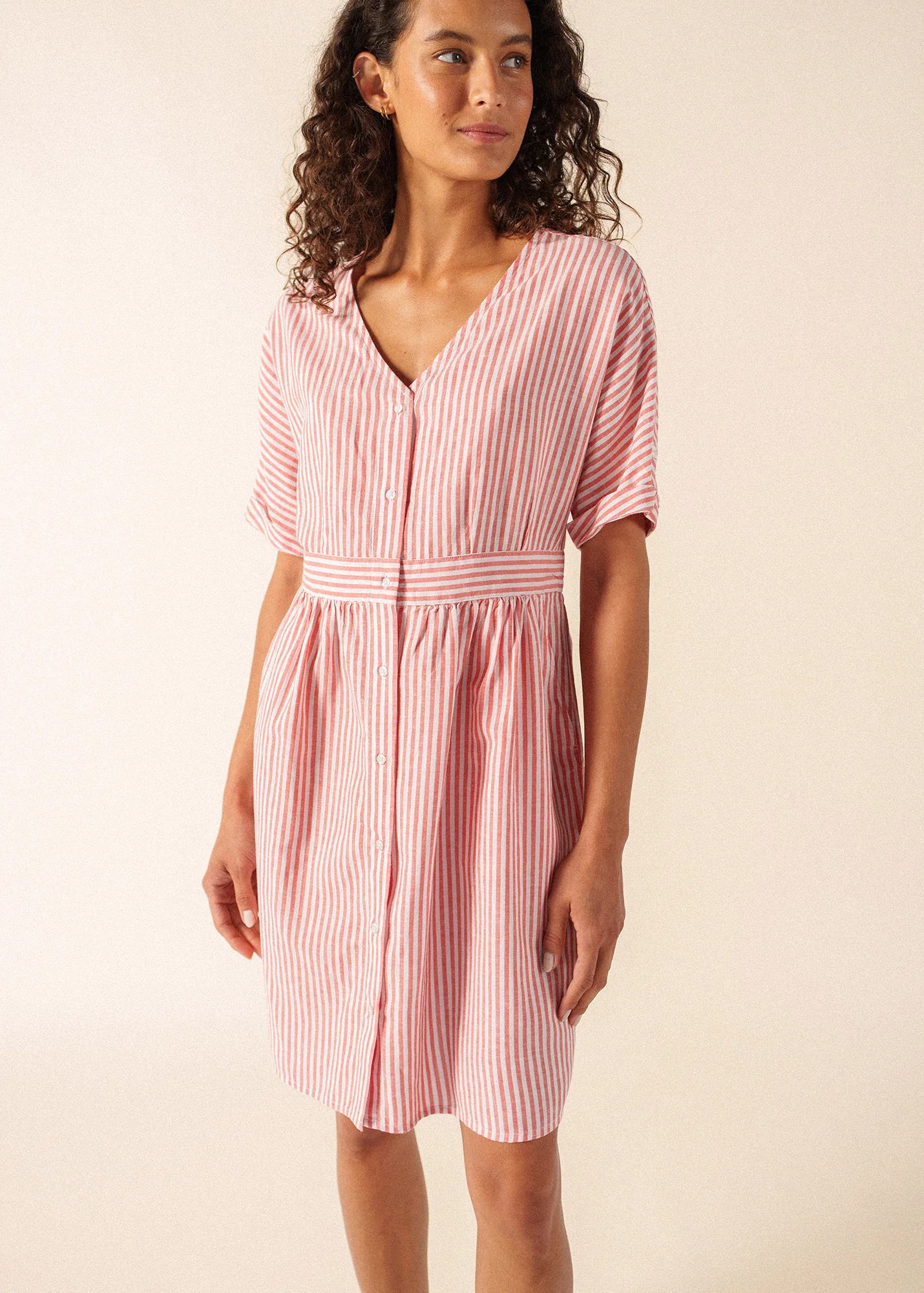 Mathilde Dress (BLANC/PIGMENT) - Image 3