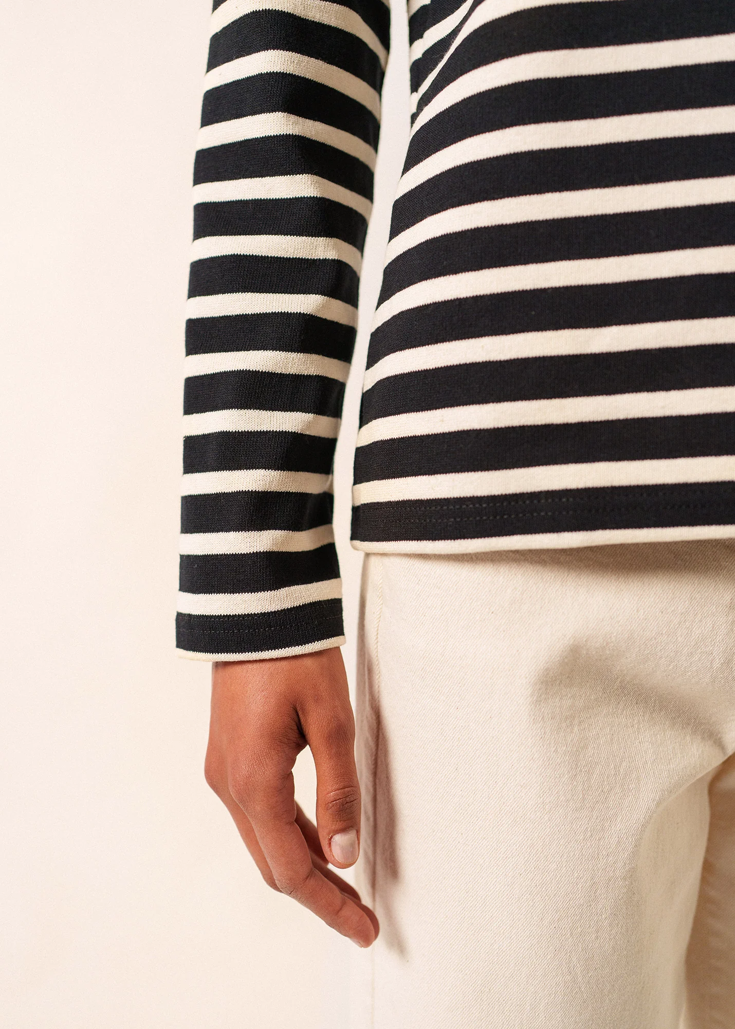 Méridame Breton shirt (NOIR/ECRU) - Image 6