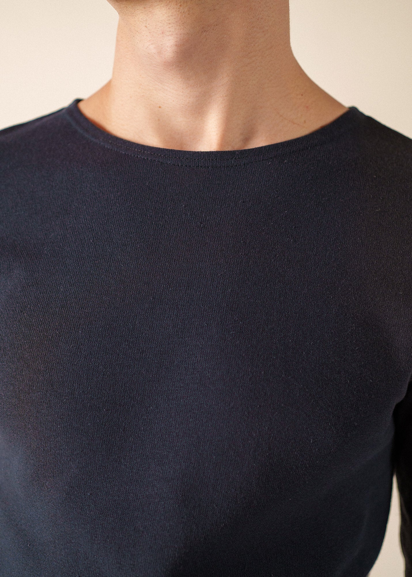 Méridien patches Breton shirt (NAVY/ECRU/NAVY) - Image 4