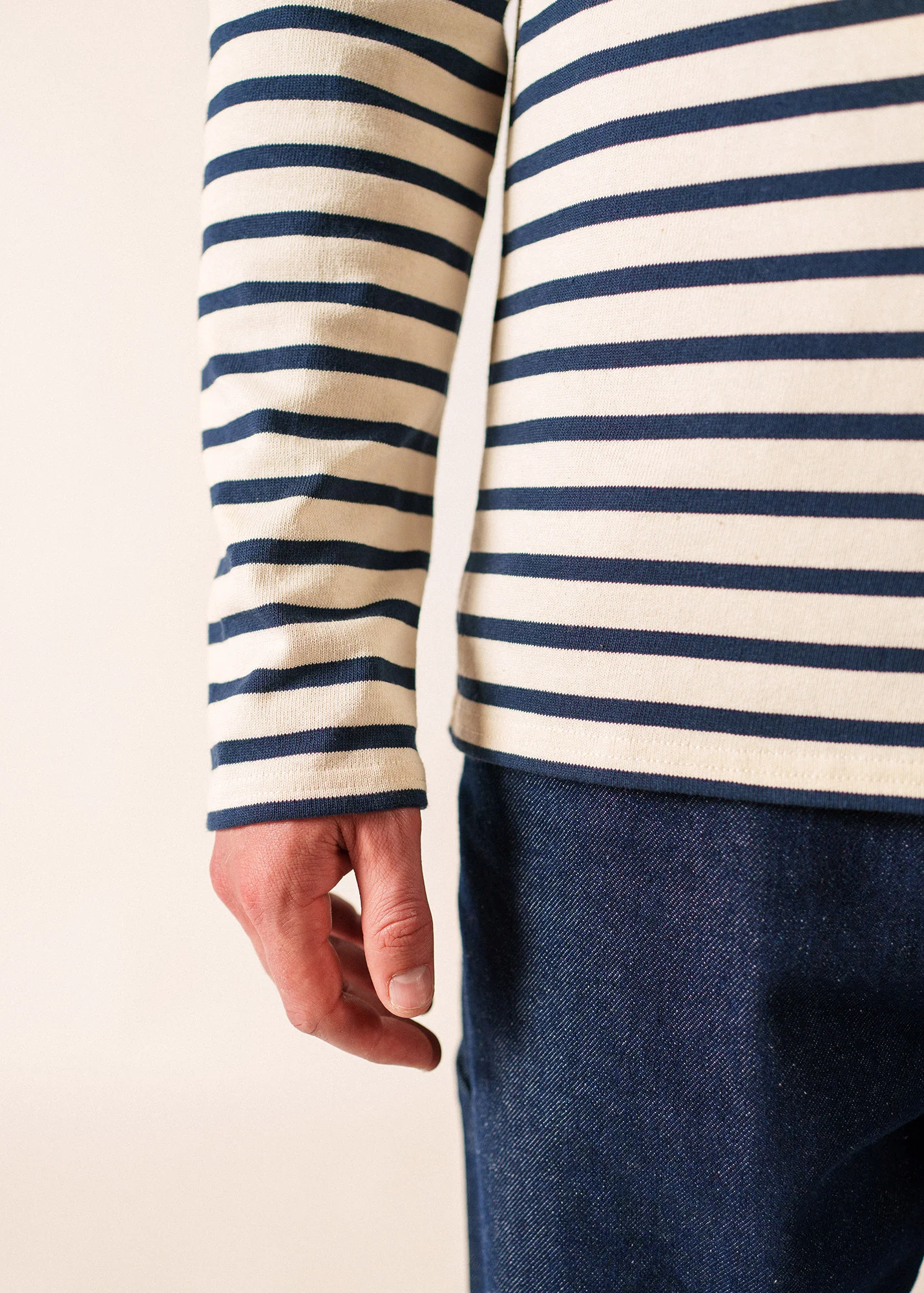 Méridien Breton shirt (ECRU/MARINE) - Image 8