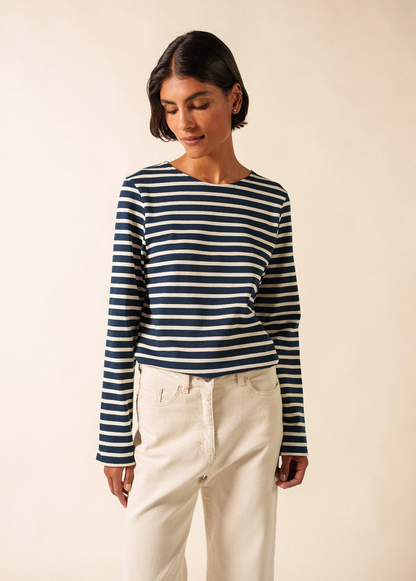 Méridien Breton shirt (MARINE/ECRU) - Image 3