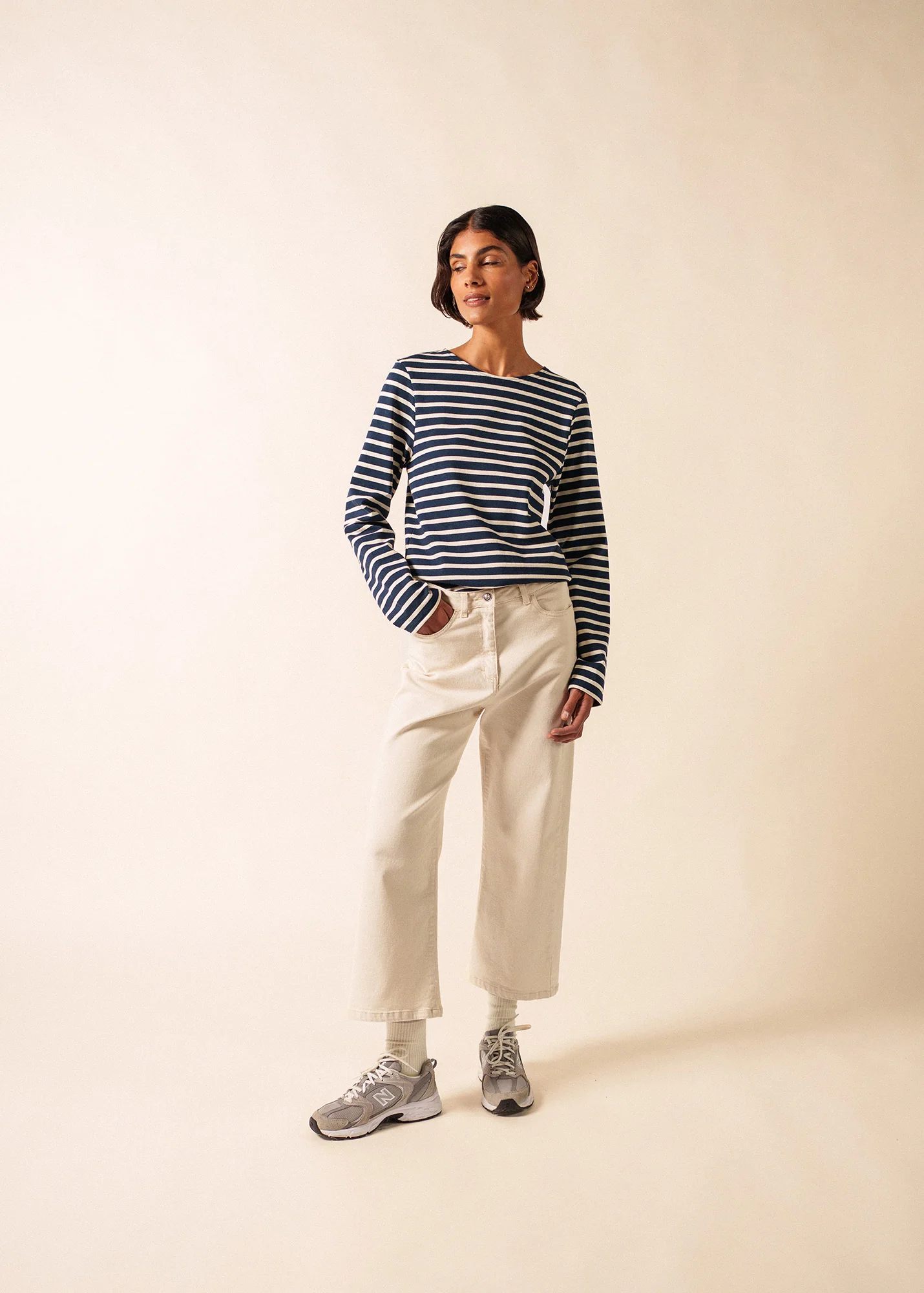 Méridien Breton shirt (MARINE/ECRU) - Image 4