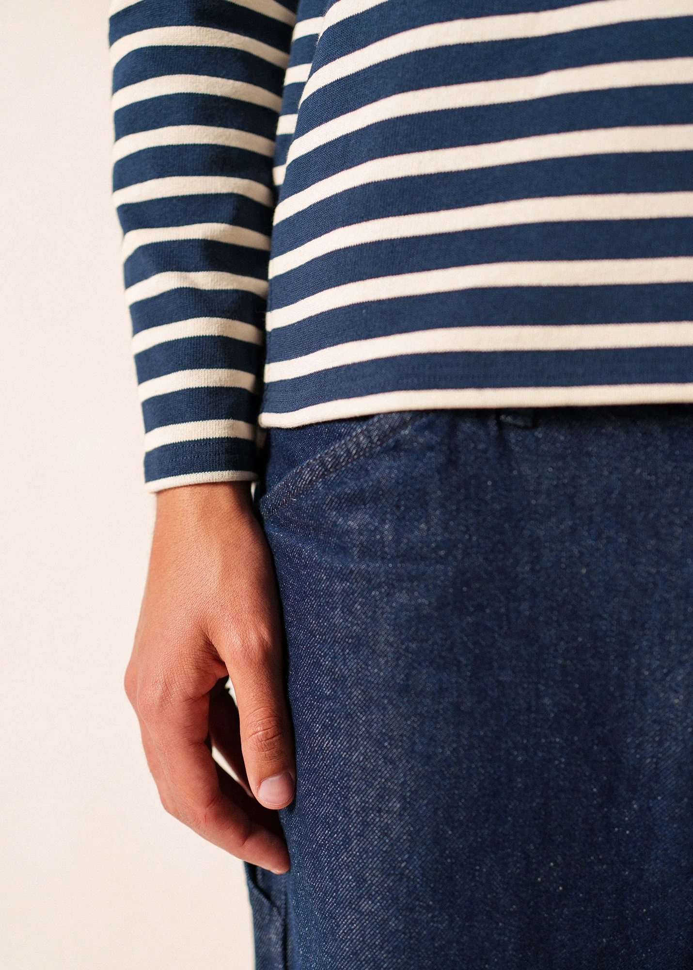 Méridien Breton shirt (MARINE/ECRU) - Image 8