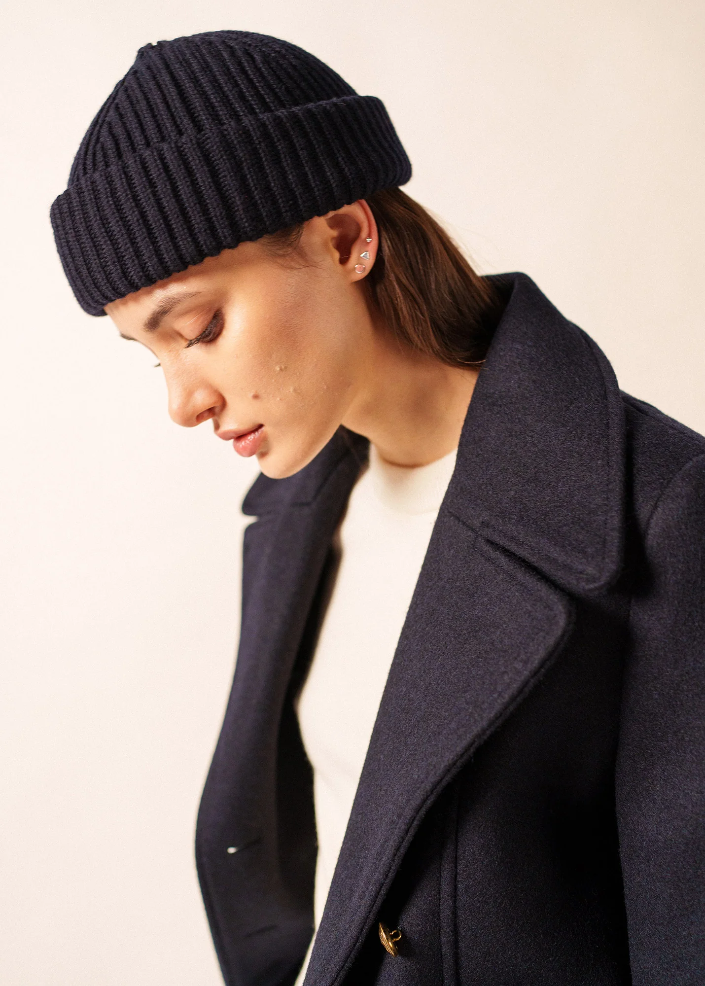 Miki Maille beanie (NAVY) - Image 5