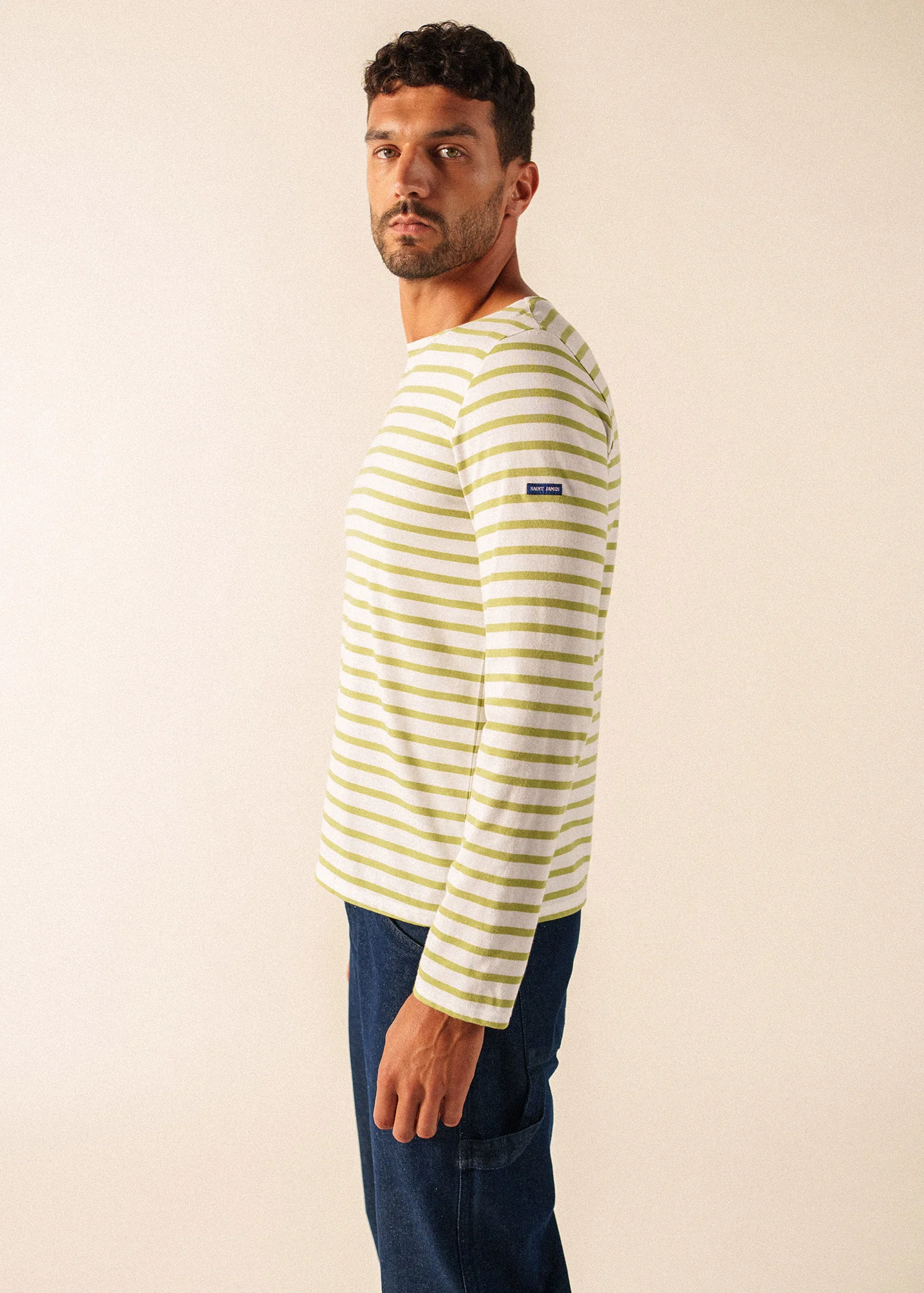 Minquiers Breton shirt (NEIGE/OIL) - Image 3