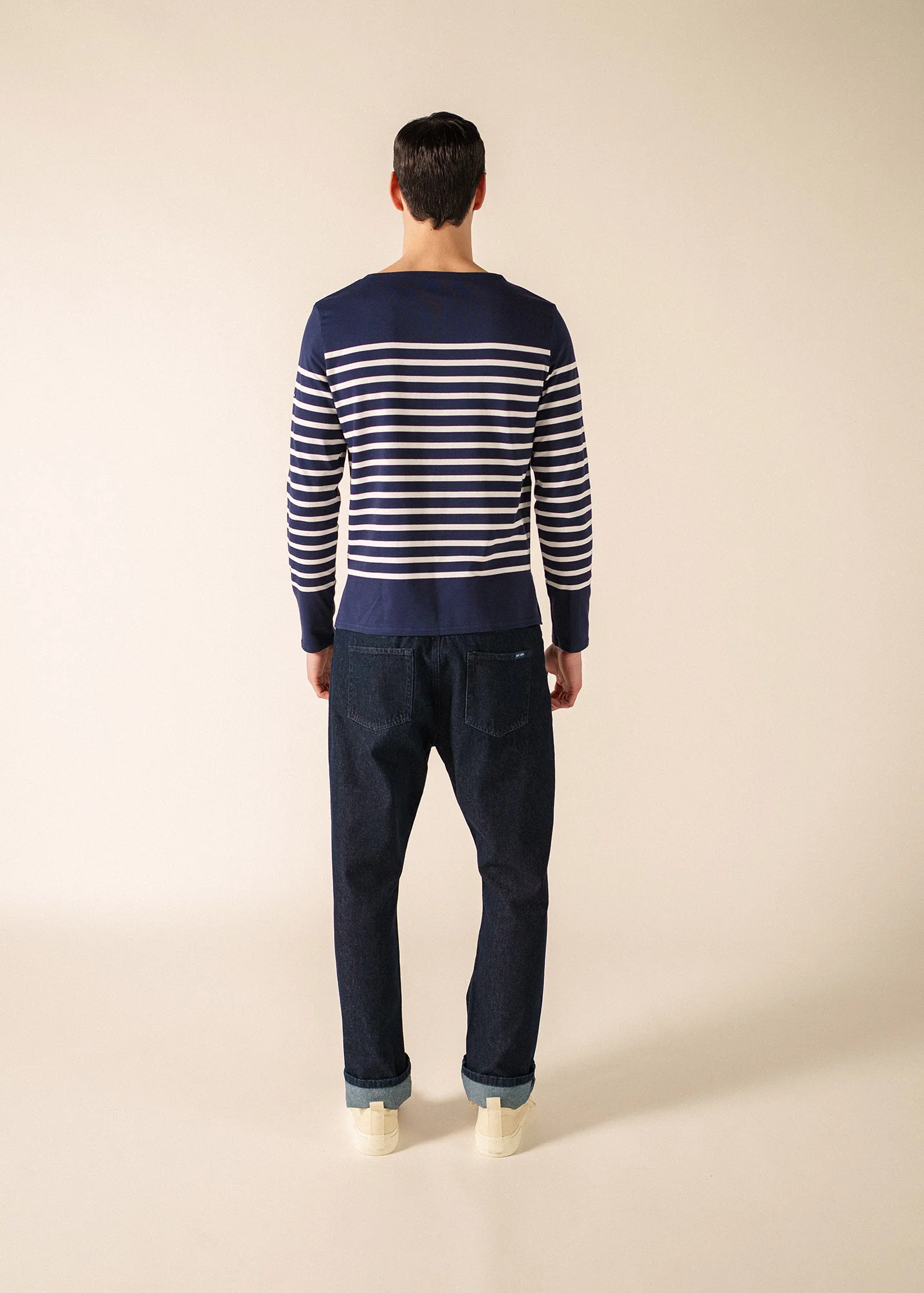 Naval sailor shirt (MARINE/NEIGE) - Image 5