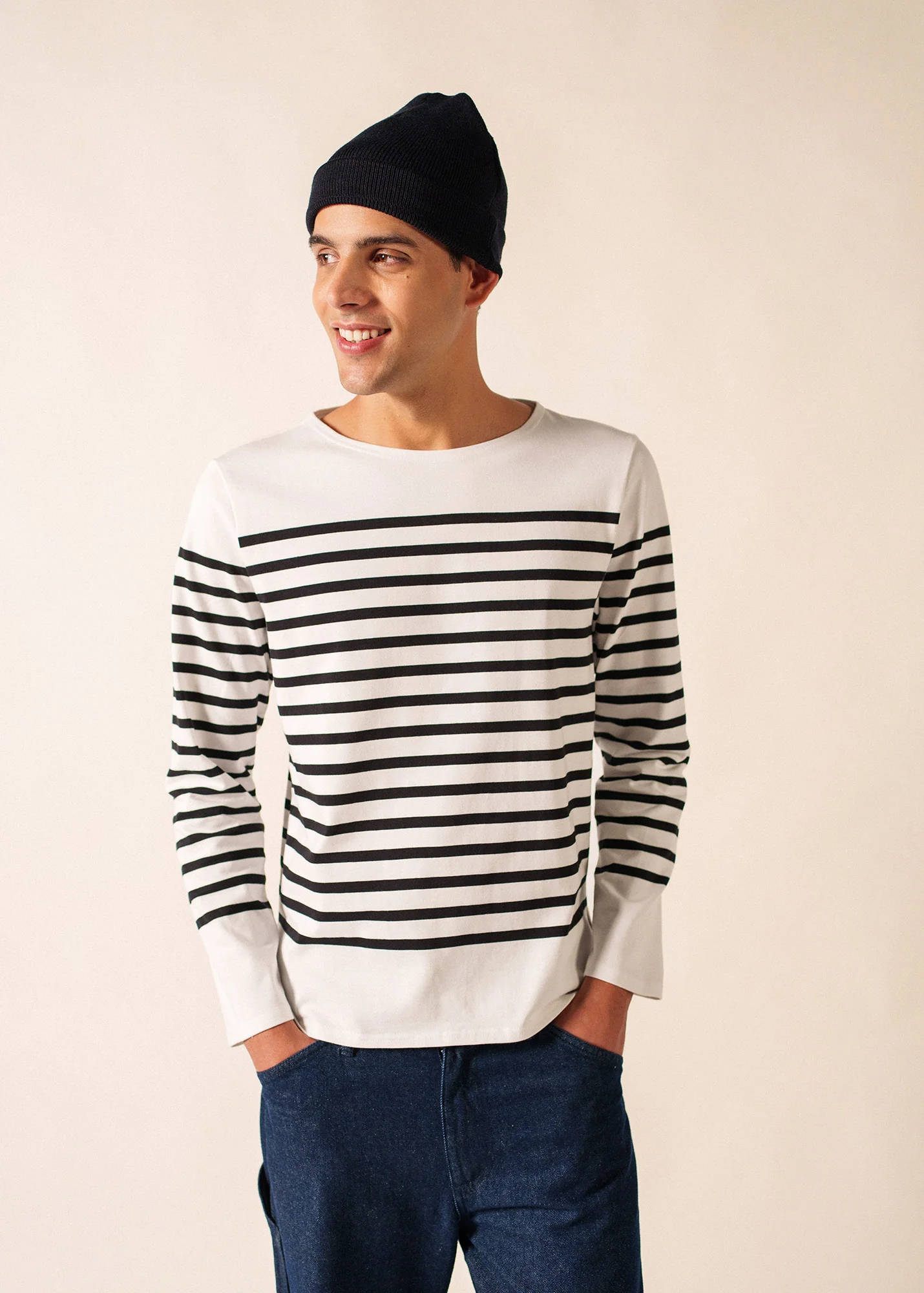 Naval sailor shirt (NEIGE/NOIR) - Image 3