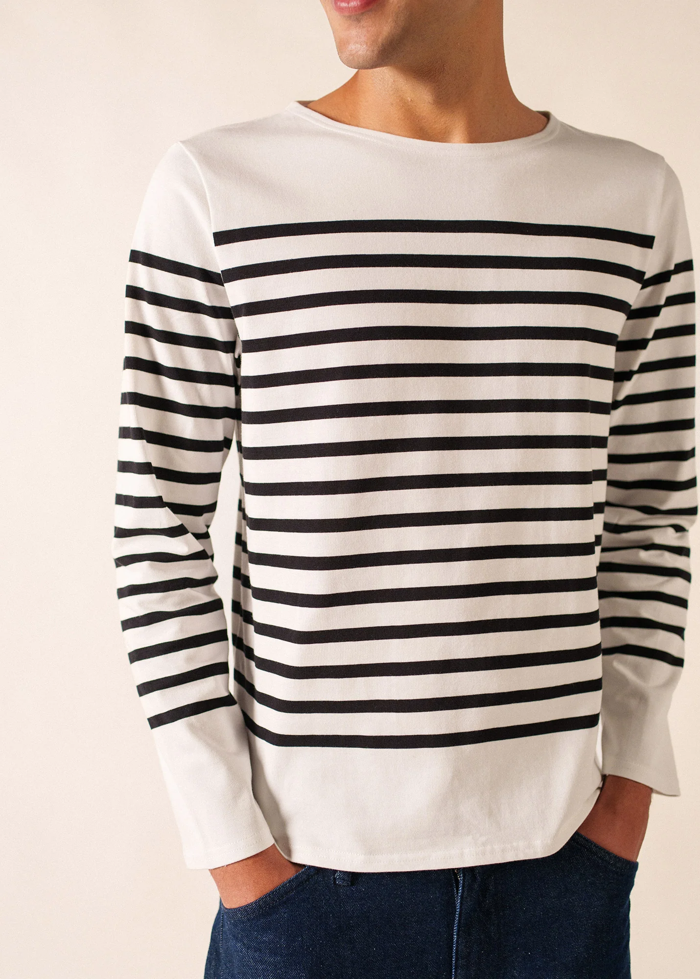 Naval sailor shirt (NEIGE/NOIR) - Image 4