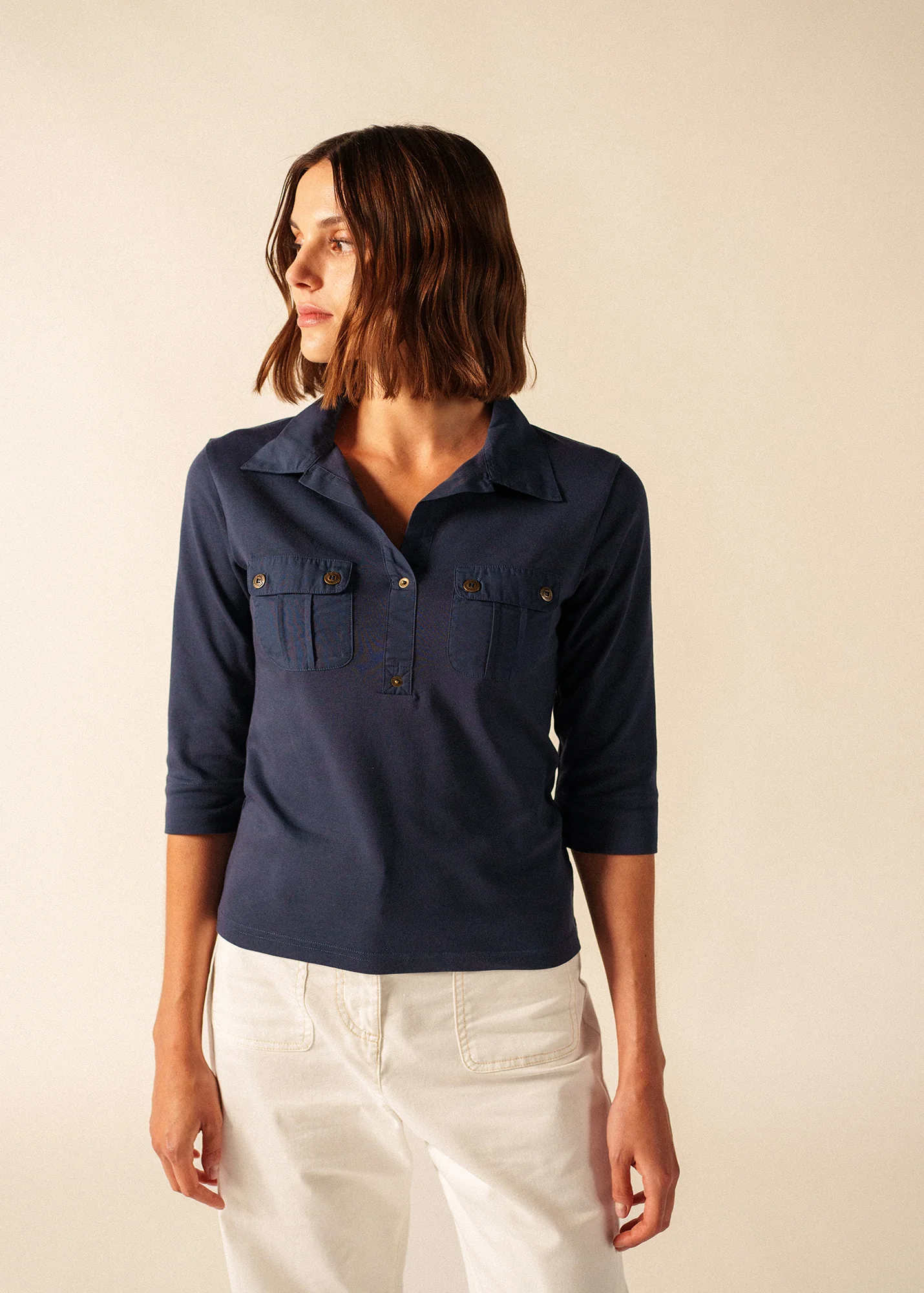 Oléron polo shirt (MARINE) - Image 3