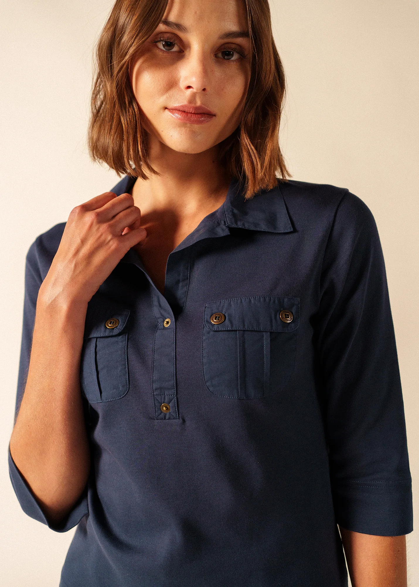 Oléron polo shirt (MARINE) - Image 4