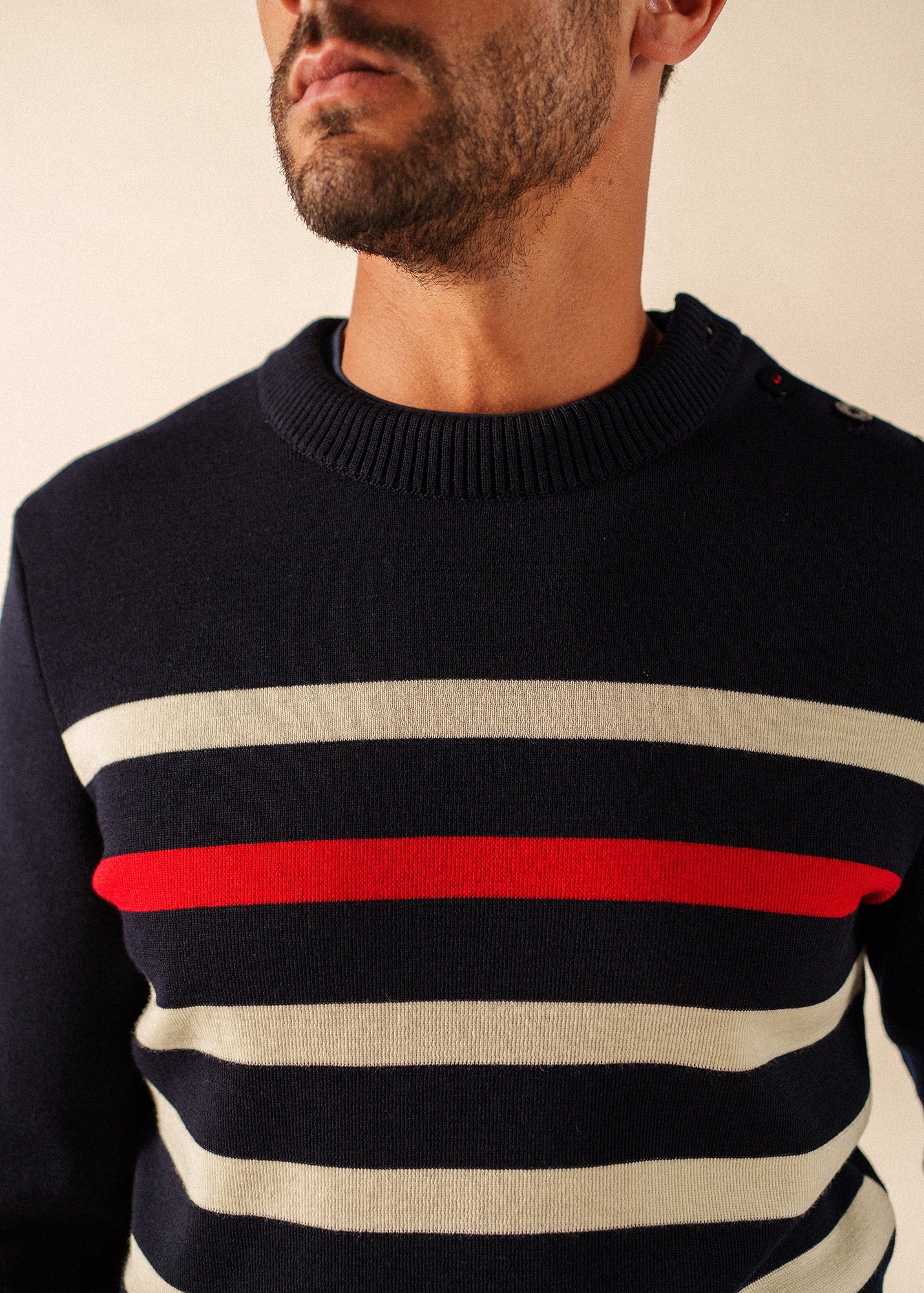 Pezenas Jumper (NAVY/ECUME/TULIPE) - Image 4