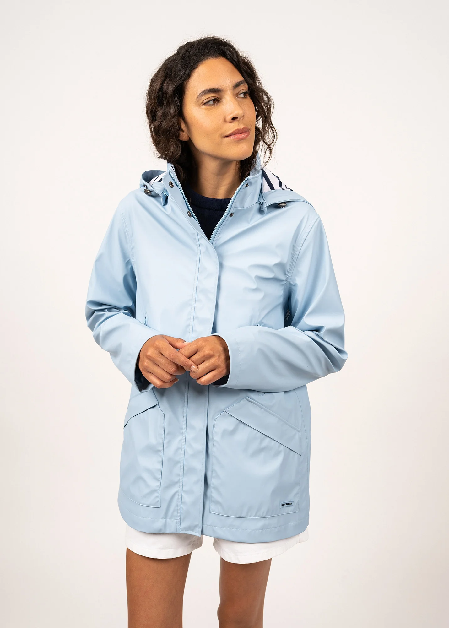 Ste Morgane parka - waterproof, striped jersey lining (CIEL) - Image 4