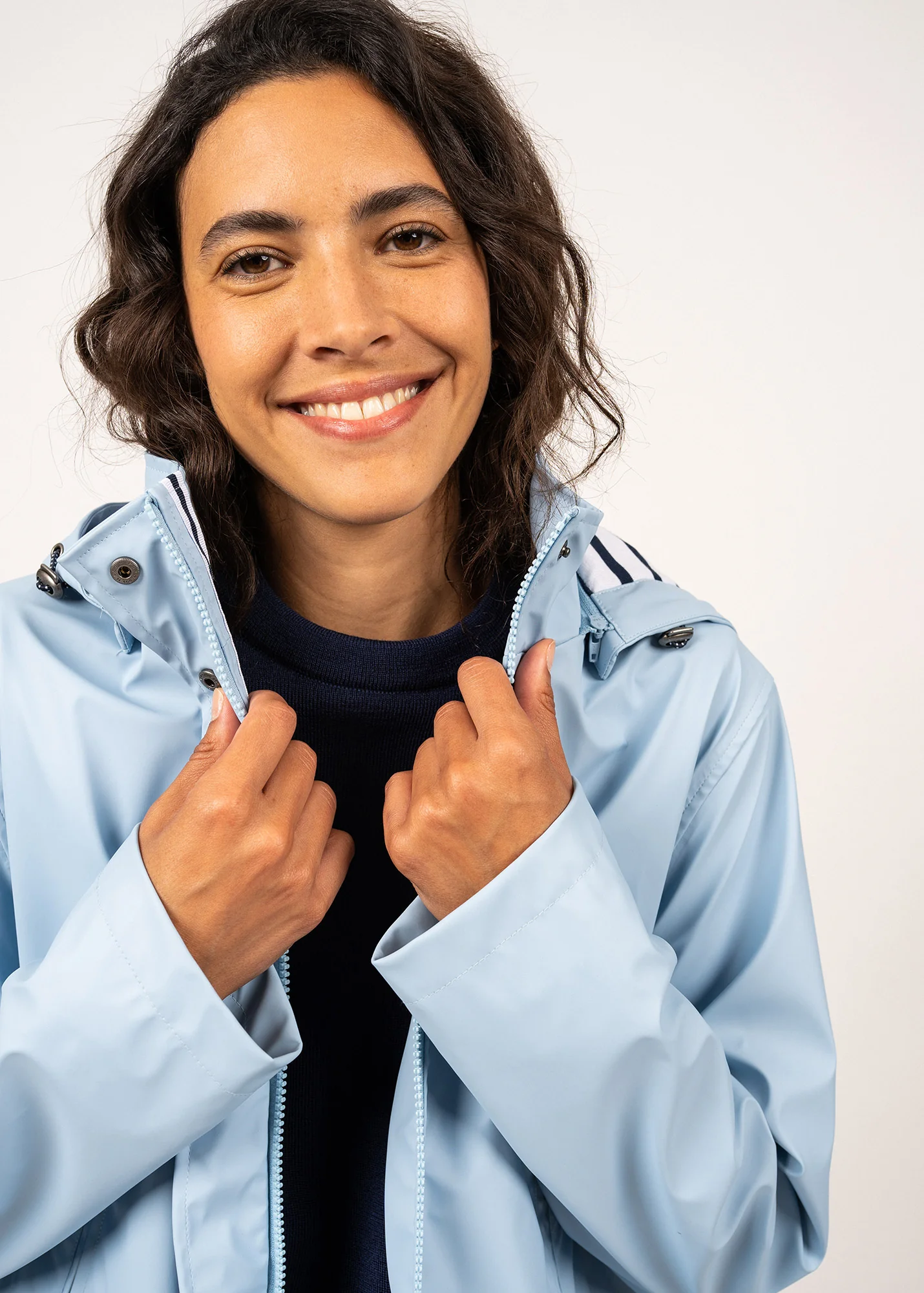 Ste Morgane parka - waterproof, striped jersey lining (CIEL) - Image 5
