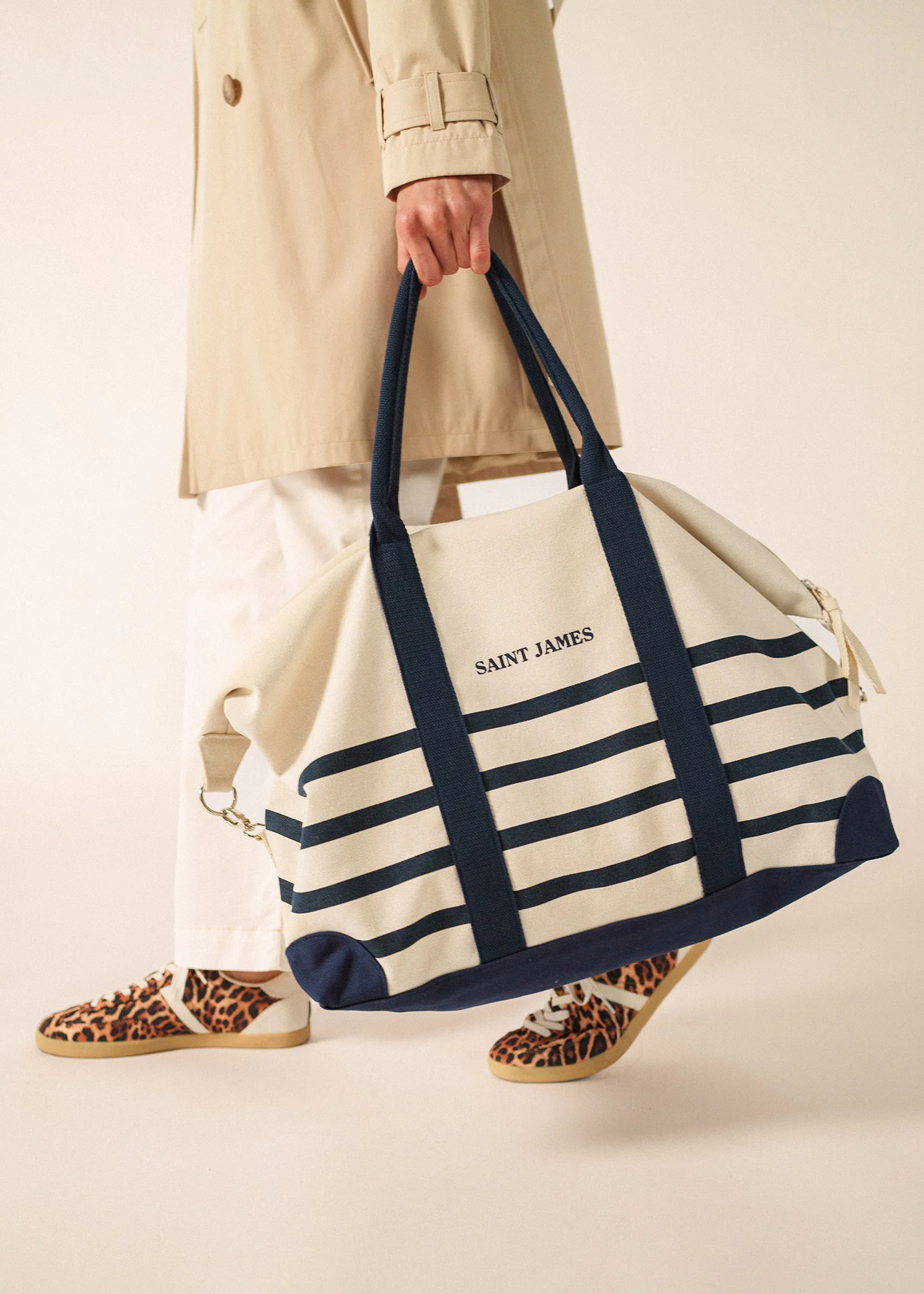 Weekender bag (ECRU/MARINE) - Image 3